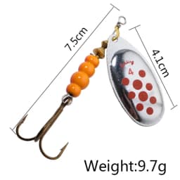 NGB 6 Color 0#-5# Spinner Bait With Treble Hooks 35647-BR Arttificial Bait Fishing Lure