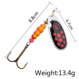 NGB 6 Color 0#-5# Spinner Bait With Treble Hooks 35647-BR Arttificial Bait Fishing Lure