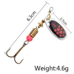 NGB 6 Color 0#-5# Spinner Bait With Treble Hooks 35647-BR Arttificial Bait Fishing Lure