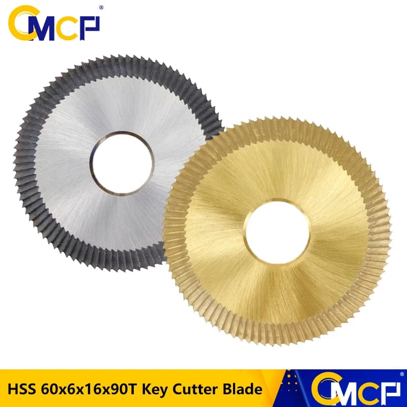 CMCP HSS 60x6x16x90T Key Cutting Blade For All Horizontal Key Machine Single Side Key Cutter Blade Milling Cutter Locksmith Tool