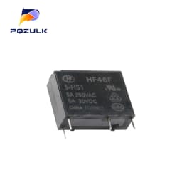10PCS 5A 4Pin HF46F-5-HS1 HF46F-12-HS1 HF46F-24-HS1 Power Relay A Normally Open 5 12 24 VDC 5A 250VAC