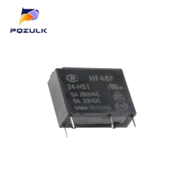 10PCS 5A 4Pin HF46F-5-HS1 HF46F-12-HS1 HF46F-24-HS1 Power Relay A Normally Open 5 12 24 VDC 5A 250VAC