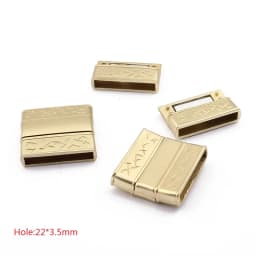 3Sets Alloy Flat Strong Magnetic Clasp Connectors Fitting 15/20/25/30mm Flat Leather Cord For DIY Bracelets Jewelry Making