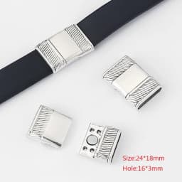 3Sets Alloy Flat Strong Magnetic Clasp Connectors Fitting 15/20/25/30mm Flat Leather Cord For DIY Bracelets Jewelry Making