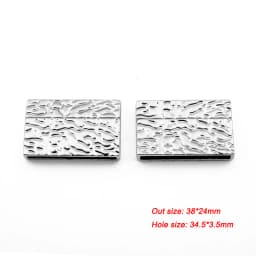 3Sets Alloy Flat Strong Magnetic Clasp Connectors Fitting 15/20/25/30mm Flat Leather Cord For DIY Bracelets Jewelry Making