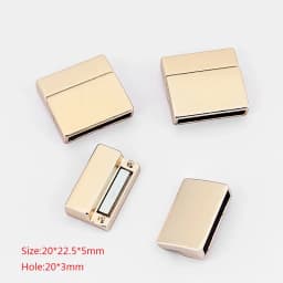 3Sets Alloy Flat Strong Magnetic Clasp Connectors Fitting 15/20/25/30mm Flat Leather Cord For DIY Bracelets Jewelry Making