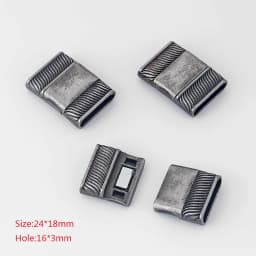 3Sets Alloy Flat Strong Magnetic Clasp Connectors Fitting 15/20/25/30mm Flat Leather Cord For DIY Bracelets Jewelry Making