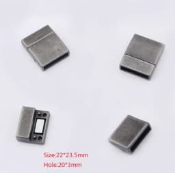 3Sets Alloy Flat Strong Magnetic Clasp Connectors Fitting 15/20/25/30mm Flat Leather Cord For DIY Bracelets Jewelry Making