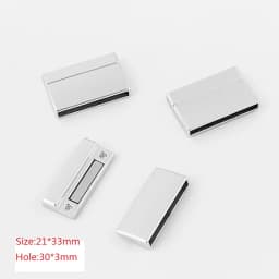 3Sets Alloy Flat Strong Magnetic Clasp Connectors Fitting 15/20/25/30mm Flat Leather Cord For DIY Bracelets Jewelry Making