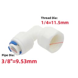 Elbow 90 degree RO Aquarium Accessories Quick Connector 1/8 1/4 3/8 1/2 3/4 BSP Female Thread 6.35mm 9.53mm Tube Adapter