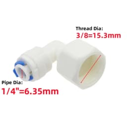 Elbow 90 degree RO Aquarium Accessories Quick Connector 1/8 1/4 3/8 1/2 3/4 BSP Female Thread 6.35mm 9.53mm Tube Adapter