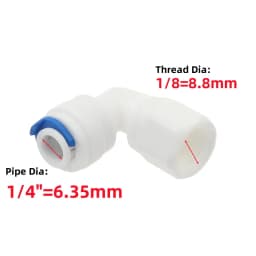 Elbow 90 degree RO Aquarium Accessories Quick Connector 1/8 1/4 3/8 1/2 3/4 BSP Female Thread 6.35mm 9.53mm Tube Adapter