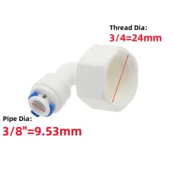 Elbow 90 degree RO Aquarium Accessories Quick Connector 1/8 1/4 3/8 1/2 3/4 BSP Female Thread 6.35mm 9.53mm Tube Adapter