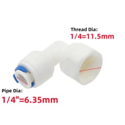 Elbow 90 degree RO Aquarium Accessories Quick Connector 1/8 1/4 3/8 1/2 3/4 BSP Female Thread 6.35mm 9.53mm Tube Adapter