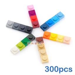300pcs DIY Building Blocks Thin Figures Bricks 1x1 Dots 25Color Educational Creative Size Compatible With 3024 Toys for Children