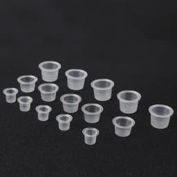 100pc S/M/L Plastic Disposable Microblading Tattoo Ink Cups Permanent Makeup Pigment Clear Holder Container Cap Tattoo Accessory