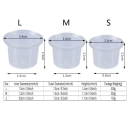 100pc S/M/L Plastic Disposable Microblading Tattoo Ink Cups Permanent Makeup Pigment Clear Holder Container Cap Tattoo Accessory