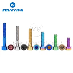 Wanyifa Titanium Bolts M6x 10 15 16 18 20 25 30 35 40 45 50 55 60 65mm Allen Hex Head Screw Fit Headset Cap Mountain Road Bike