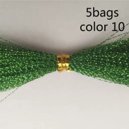 5Packs/ Fishing Tying Crystal  Twisted Flashabou Holographic Tinsel Fly Flash for Jig Hook Lure Making Material