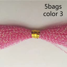 5Packs/ Fishing Tying Crystal  Twisted Flashabou Holographic Tinsel Fly Flash for Jig Hook Lure Making Material