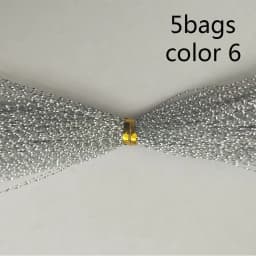 5Packs/ Fishing Tying Crystal  Twisted Flashabou Holographic Tinsel Fly Flash for Jig Hook Lure Making Material