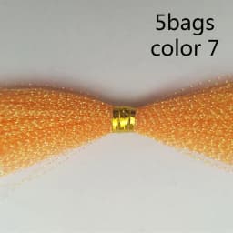 5Packs/ Fishing Tying Crystal  Twisted Flashabou Holographic Tinsel Fly Flash for Jig Hook Lure Making Material