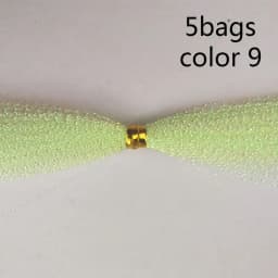 5Packs/ Fishing Tying Crystal  Twisted Flashabou Holographic Tinsel Fly Flash for Jig Hook Lure Making Material