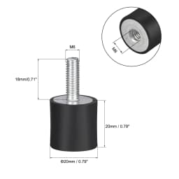 4Pcs M4 M6 M8 Thread Male Female Rubber Shock Absorber Crash Pad Damper Bobbin Mount Anti Vibration Isolator Type VD for Bicycle