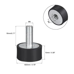 4Pcs M4 M6 M8 Thread Male Female Rubber Shock Absorber Crash Pad Damper Bobbin Mount Anti Vibration Isolator Type VD for Bicycle