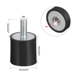 4Pcs M4 M6 M8 Thread Male Female Rubber Shock Absorber Crash Pad Damper Bobbin Mount Anti Vibration Isolator Type VD for Bicycle