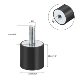 4Pcs M4 M6 M8 Thread Male Female Rubber Shock Absorber Crash Pad Damper Bobbin Mount Anti Vibration Isolator Type VD for Bicycle