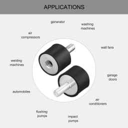 4Pcs M4 M6 M8 Thread Male Female Rubber Shock Absorber Crash Pad Damper Bobbin Mount Anti Vibration Isolator Type VD for Bicycle