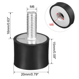 4Pcs M4 M6 M8 Thread Male Female Rubber Shock Absorber Crash Pad Damper Bobbin Mount Anti Vibration Isolator Type VD for Bicycle