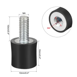 4Pcs M4 M6 M8 Thread Male Female Rubber Shock Absorber Crash Pad Damper Bobbin Mount Anti Vibration Isolator Type VD for Bicycle