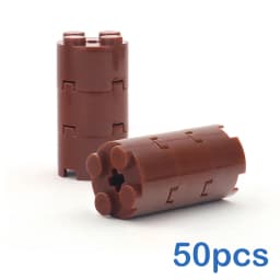 50pcs DIY Building Blocks Thick Figures Bricks Cylinder 2x2 Educational Creative Size Compatible With 6143 Toys for Children