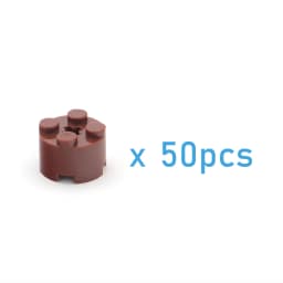 50pcs DIY Building Blocks Thick Figures Bricks Cylinder 2x2 Educational Creative Size Compatible With 6143 Toys for Children