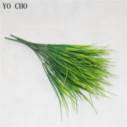 YO CHO Artificial Plastic Plants for Home Garden Decoration Fern Grass Wedding Wall Outdoor Decor Green Leaf Artificial Flowers