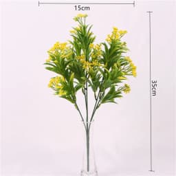 YO CHO Artificial Plastic Plants for Home Garden Decoration Fern Grass Wedding Wall Outdoor Decor Green Leaf Artificial Flowers