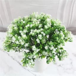 YO CHO Artificial Plastic Plants for Home Garden Decoration Fern Grass Wedding Wall Outdoor Decor Green Leaf Artificial Flowers