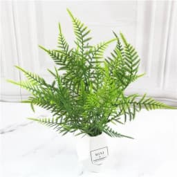 YO CHO Artificial Plastic Plants for Home Garden Decoration Fern Grass Wedding Wall Outdoor Decor Green Leaf Artificial Flowers