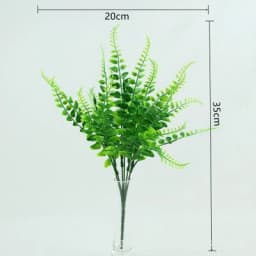 YO CHO Artificial Plastic Plants for Home Garden Decoration Fern Grass Wedding Wall Outdoor Decor Green Leaf Artificial Flowers