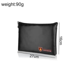 Portable Fireproof & Waterproof Document Envelope File Folder Cash Pouch Fireproof Money Bag Lipo Safe Bag for Home Office S/M/L