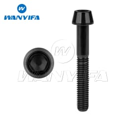 Wanyifa Titanium Bolts M8x 15 20 25 30 35 40 45 50 60 70mm Allen Key Taper Head Screw for Bicycle Motorcycle Car Ti Fastener