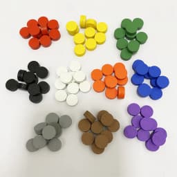 100Pcs Diameter 10*5MM Pawn Wooden Disk Game Pieces Colorful Circle Chips Pawn/Chess For Games Accessories