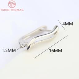 (2258)6PCS 20x12.5MM Hole 2MM 24K Gold Color Brass Stud Pins Earrings Clasps High Quality DIY Jewelry Making Findings