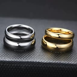 Vnox Anti Scratch Tungsten Wedding Rings for Women Men Simple Classic Wedding Bands for Couples Basic Jewelry
