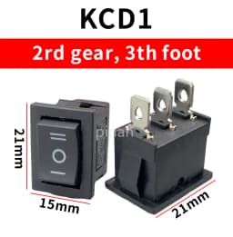 KCD4 Black Rocker Switch Power Switch ON-OFF-ON 3 Position 3/6 Pins With Light 16A 250VAC/ 20A 125VAC KCD1 10A 125VA/ 6A 250V