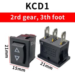 KCD4 Black Rocker Switch Power Switch ON-OFF-ON 3 Position 3/6 Pins With Light 16A 250VAC/ 20A 125VAC KCD1 10A 125VA/ 6A 250V