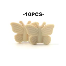 LOFCA Butterfly Beads Silicone 10pcs Teethers BPA Free DIY Loose Bead For Teething Necklace Animal Shaped Cute Teething Toys