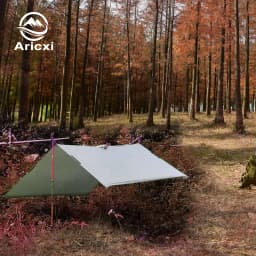 Aricxi Ultralight Tarp Lightweight MINI Sun Shelter Camping Mat Tent Footprint 15D Nylon Silicone silver coated enda Para Carro